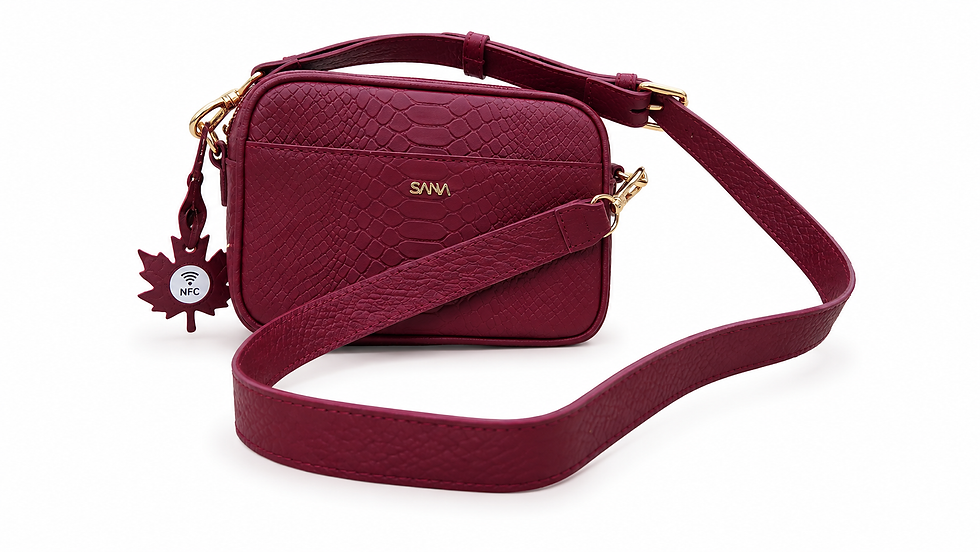 Thumbnail: Marias Waist Bag, Crossbody - Ruby Red