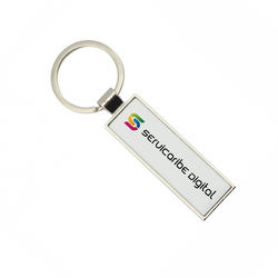 Llavero rectangular de metal