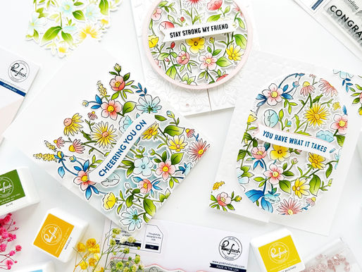 Step up your floral background stamps