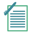 An icon of a pen and paper