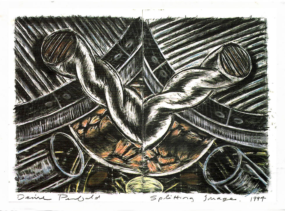 Splitting Image (Chalk Pastel on Ashrad)