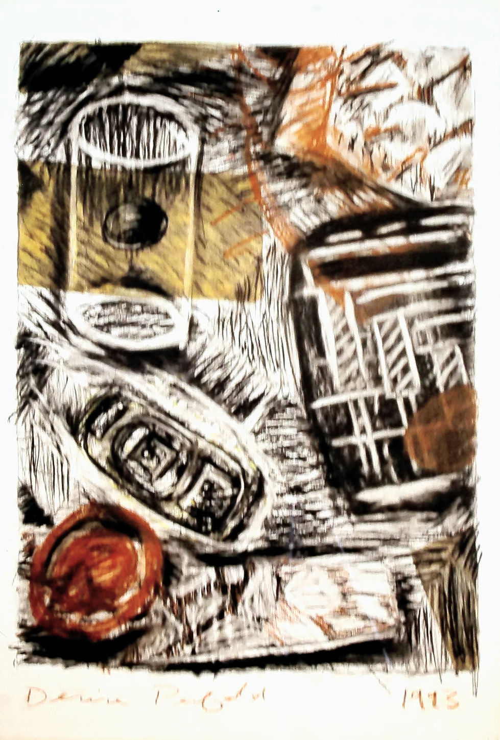 Drawing 1 (Chalk Pastel and Varnsih on Ashrad)