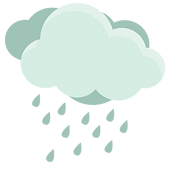 Drawing of a rain cloud and rain