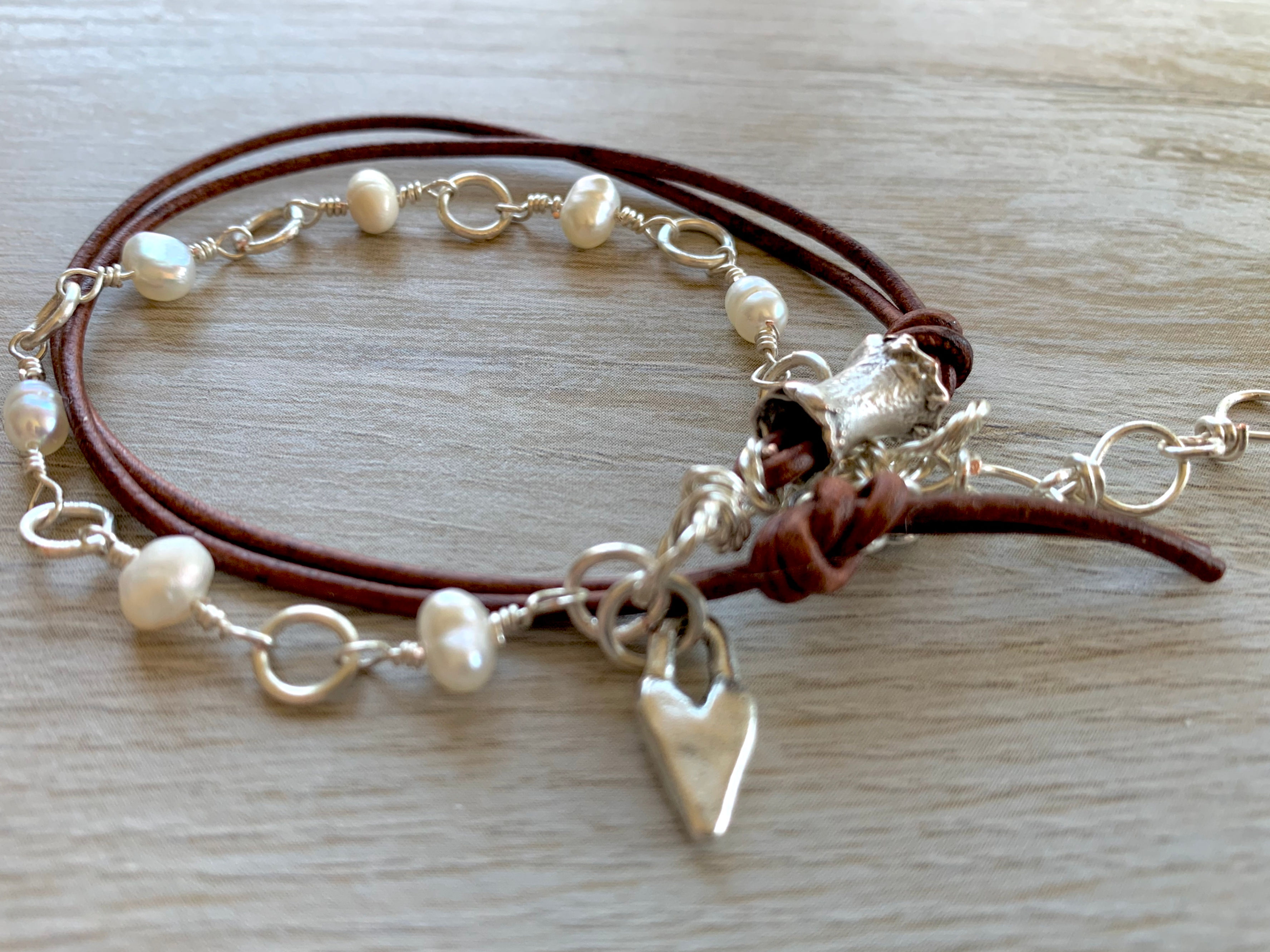 Mother of Pearl Gemstone Layered Bracelet