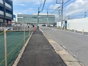 誉田駅前線鎌取側暫定歩道整備完了!土気側歩道は130メートル整備されます!