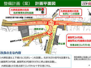 越智はなみずき台入口交差点に右折矢印信号が設置されます!