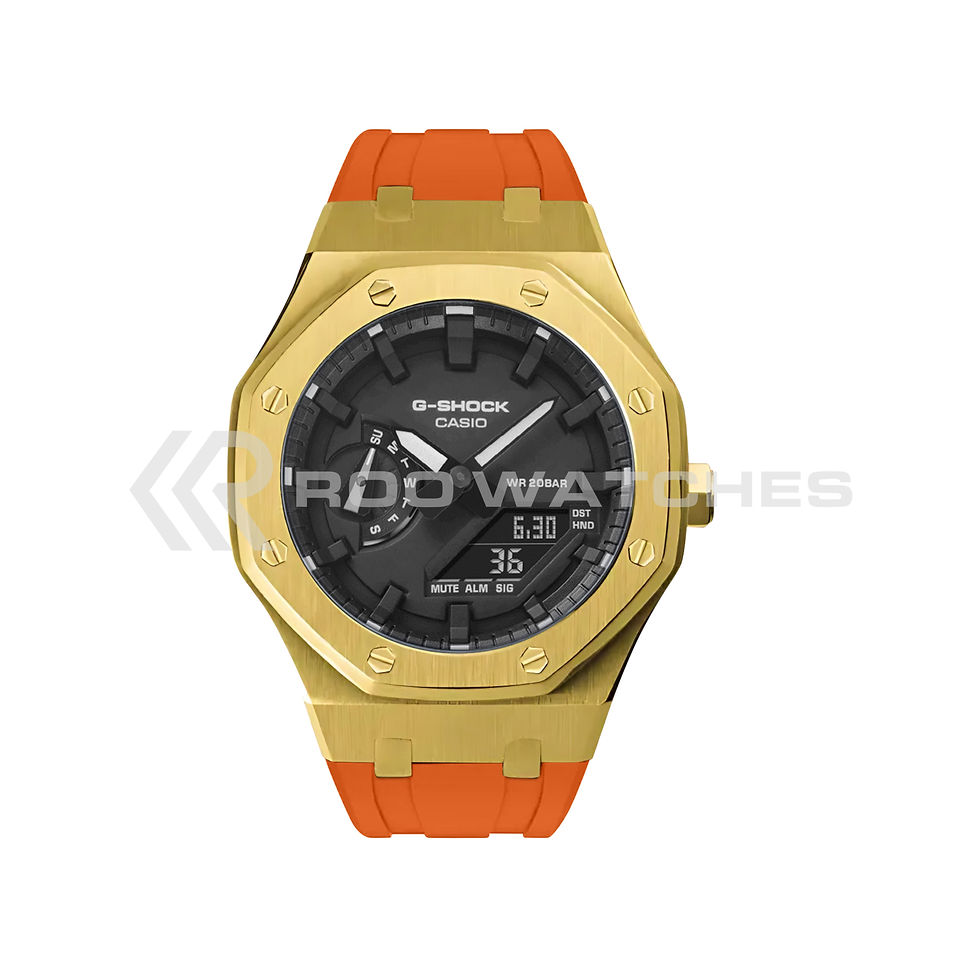 Thumbnail: G-SHOCK CasiOak Yellow Gold Shadow with Rubber Strap