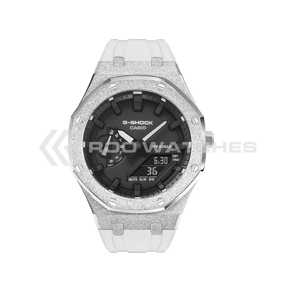 Thumbnail: G-SHOCK CasiOak Frosted Steel Shadow with Rubber Strap