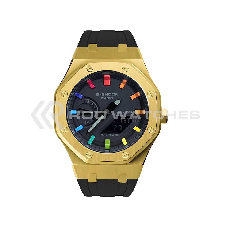 Thumbnail: G-SHOCK CasiOak Yellow Gold Rainbow with Rubber Strap