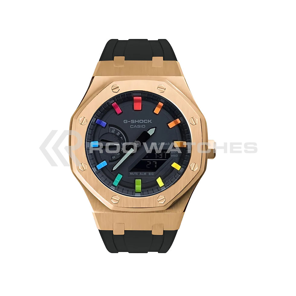 Thumbnail: G-SHOCK CasiOak Rose Gold Rainbow with Rubber Strap