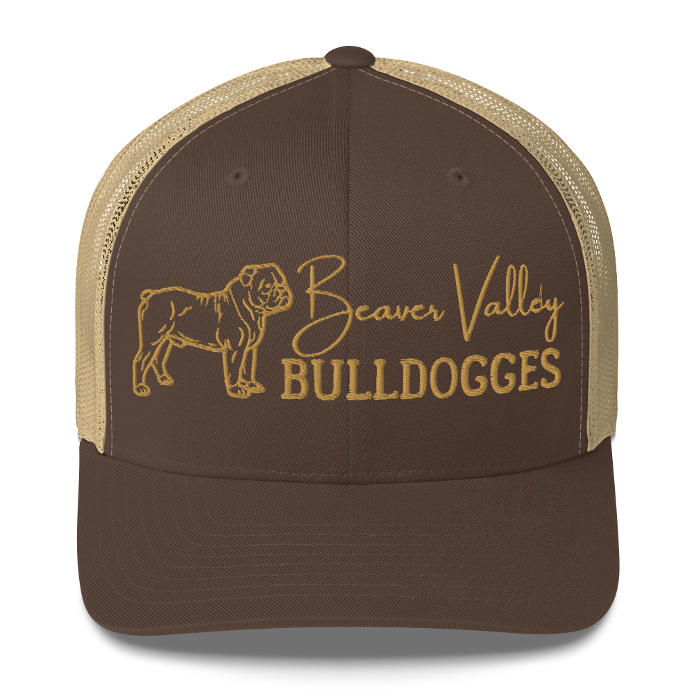 Beaver Valley Bulldogges - Trucker Cap / Hat - Brown