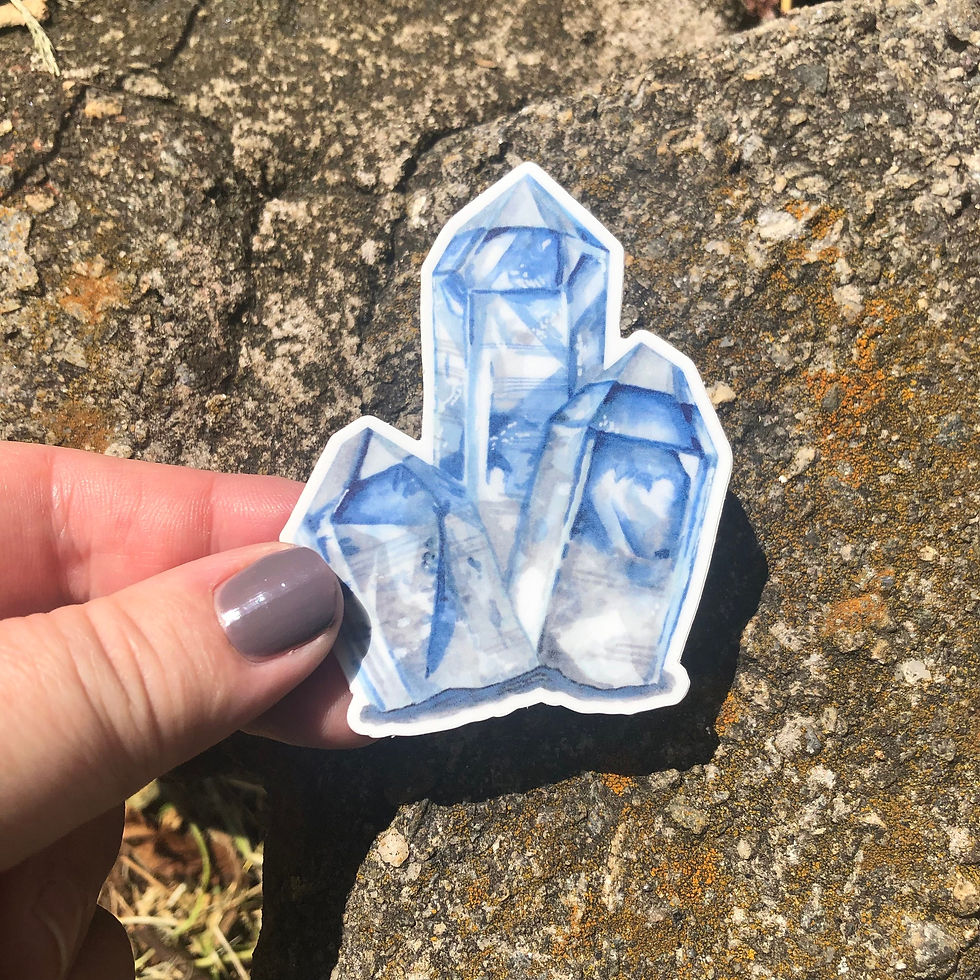 Blue Quartz Crystal vinyl sticker