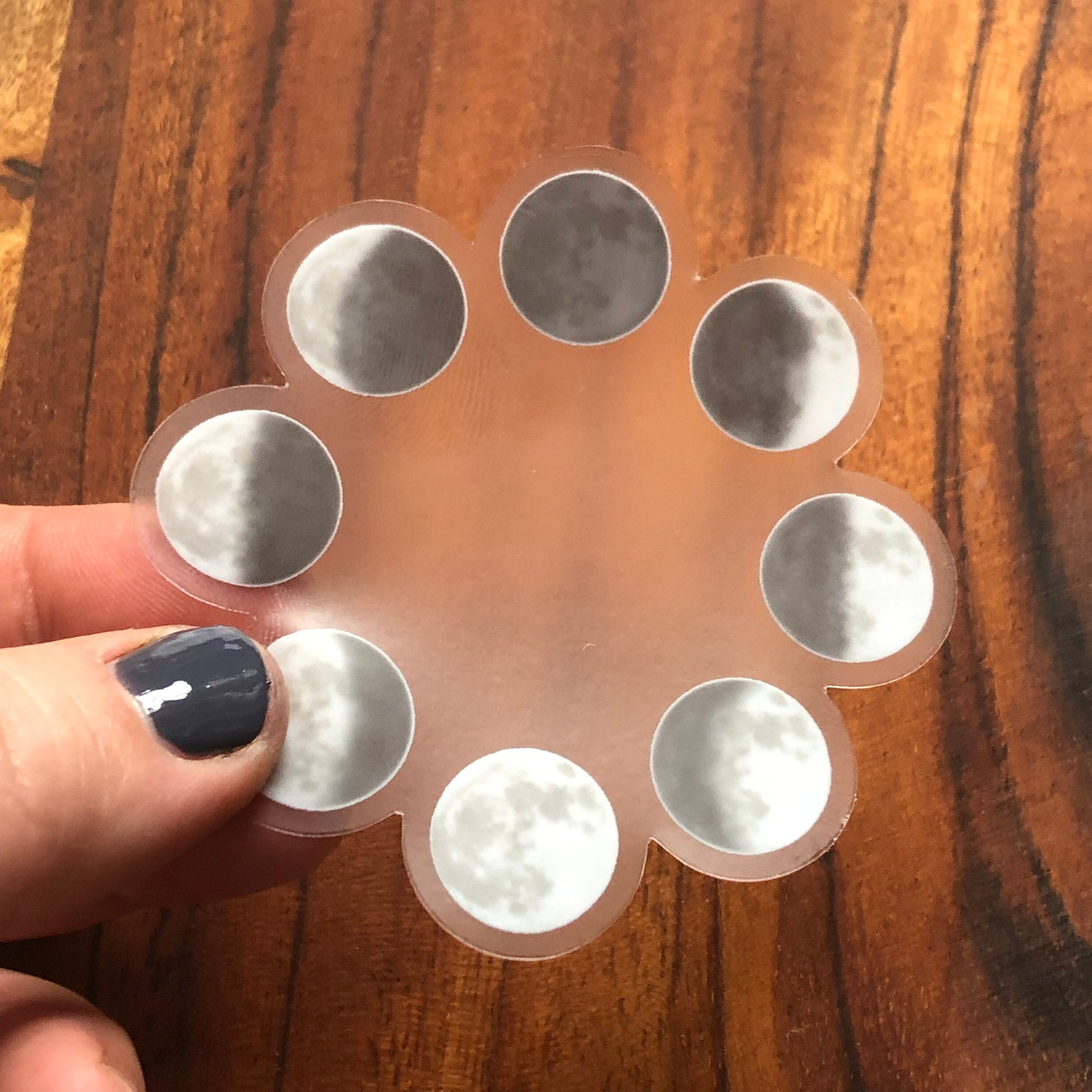 Moon Phase "clear" vinyl sticker