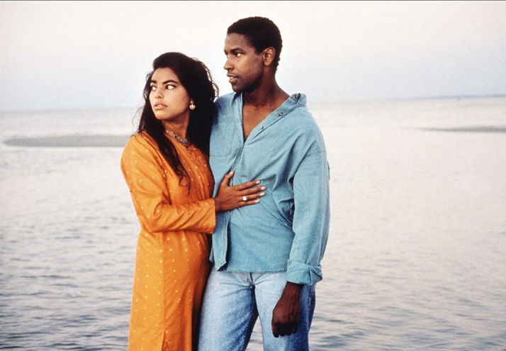 Sarita Choudhury and Denzel Washington in 1991's "Mississippi Masala."