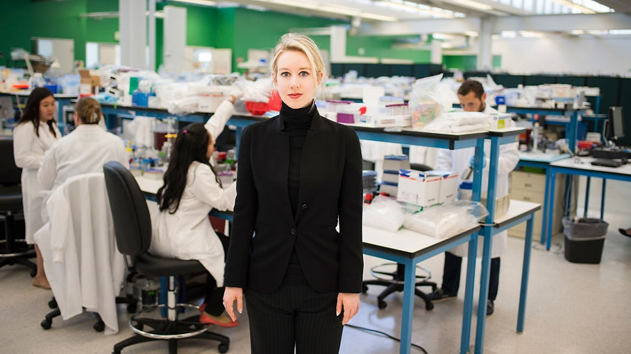 Elizabeth Holmes in a photo featured in 2019's "The Inventor: Out for Blood in Silicon Valley."
