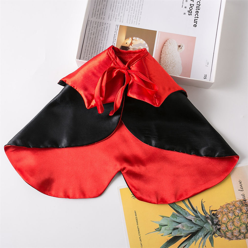Thumbnail: Halloween Cat Costume Pet Vampire Devil Costume Dog Halloween Cloak Cape Red Bla