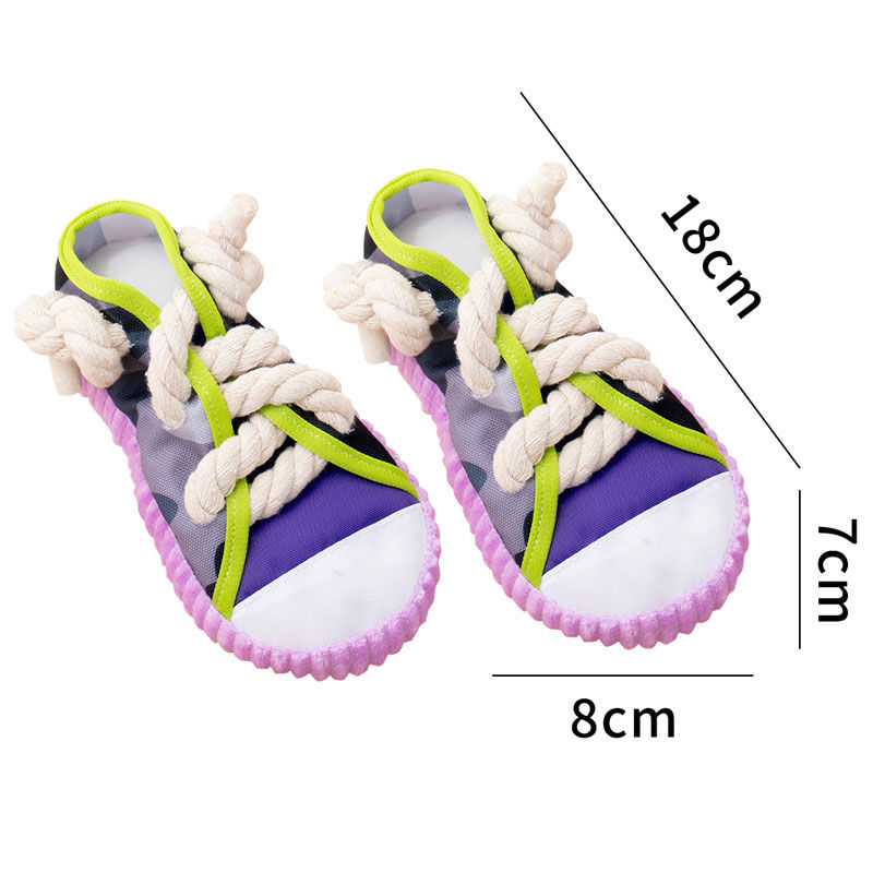 Thumbnail: Dog Chewing Toy Squeaky Bite Resistant Puppy Chew Toy Teeth 