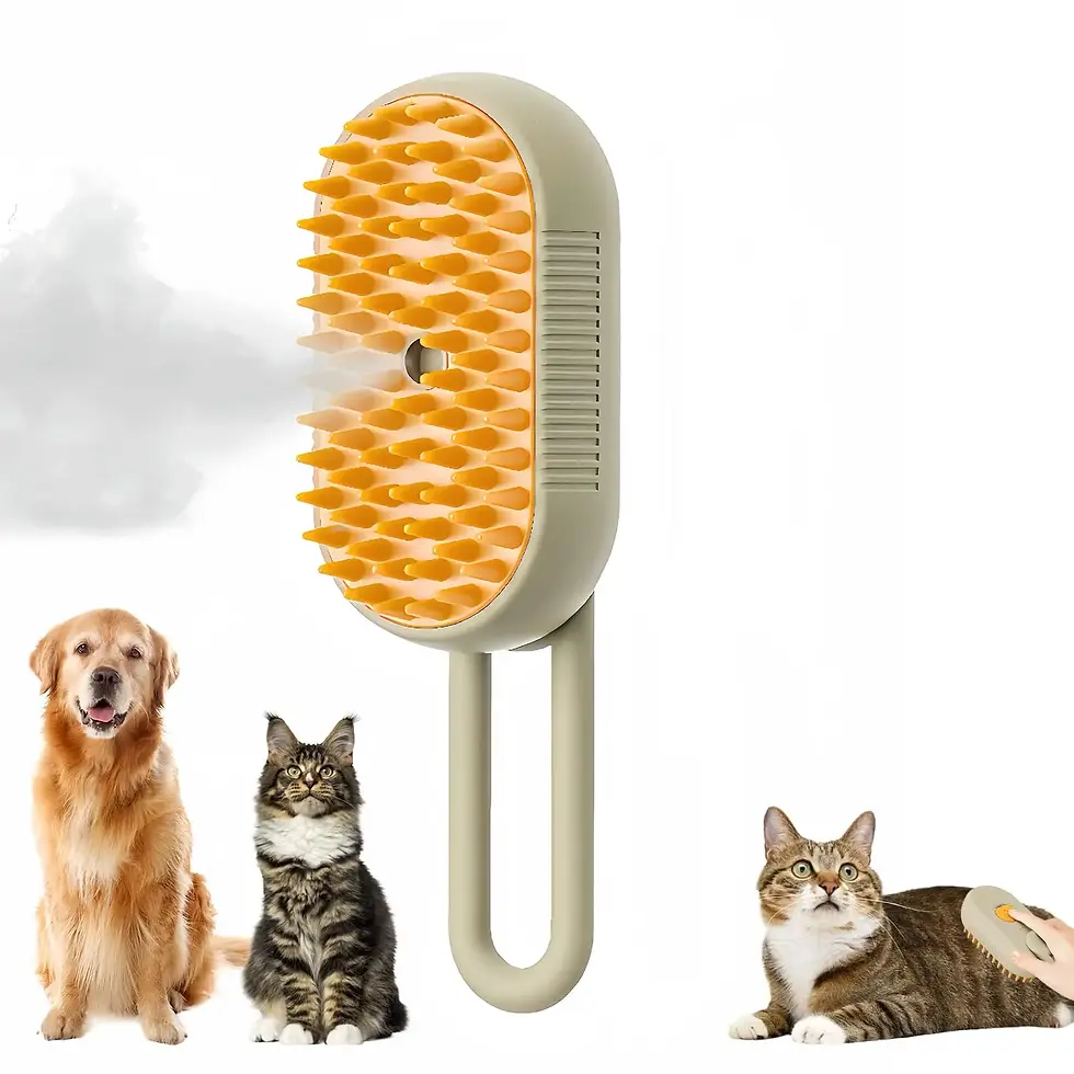 Thumbnail: Cat Dog Pet Spray Massage Brush 3 in 1 One Button Steam Spray Folding 