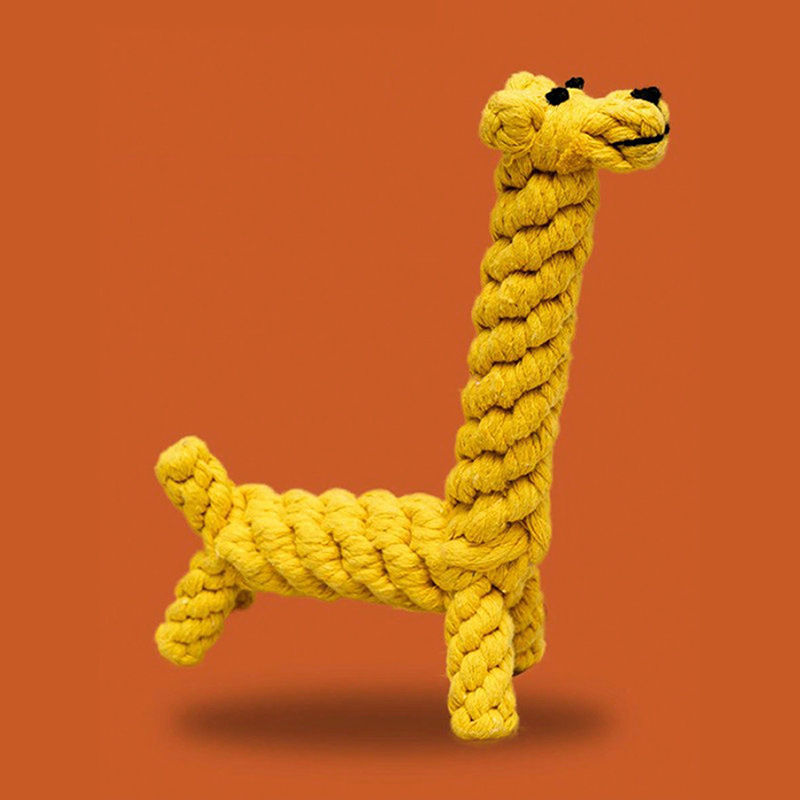 Thumbnail: Hot rope knot grinding teeth resistant hand-woven animal cotton rope small 