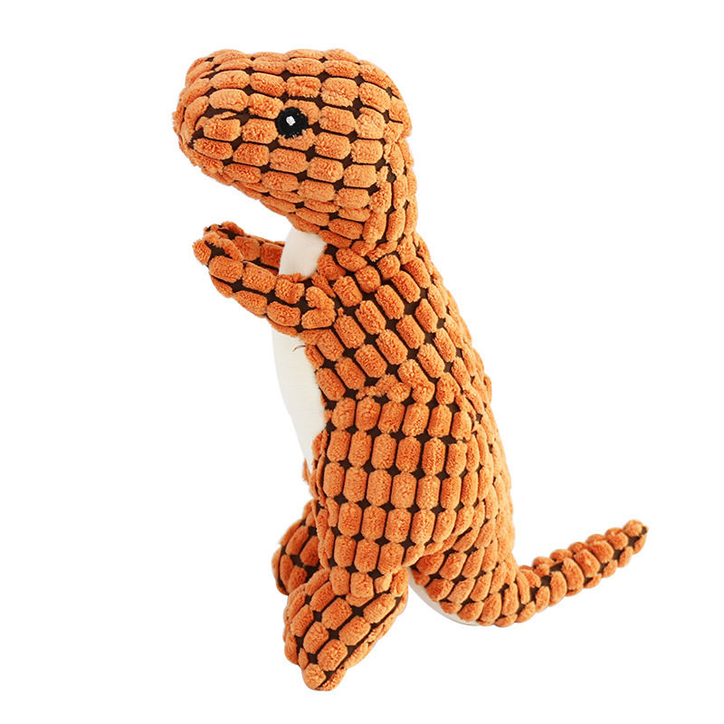 Thumbnail: Pets Dog Chew Stuffed Funny Dinosaur Shape Cats Corn Wool Vocal Toy Apply To Tra