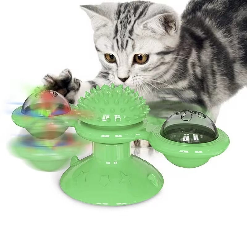 Thumbnail: Windmill Cat Toy Interactive Pet Toys for Cats Puzzle Cat Game Toy with Whirligi