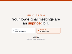 The Meeting Math: What Bad Internal Comms Quietly Bills Your P&L