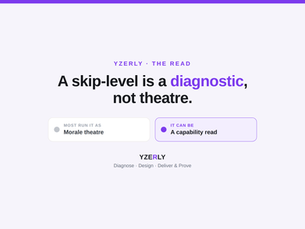 The Skip-Level Meeting Nobody Prepares For (and What It Reveals)