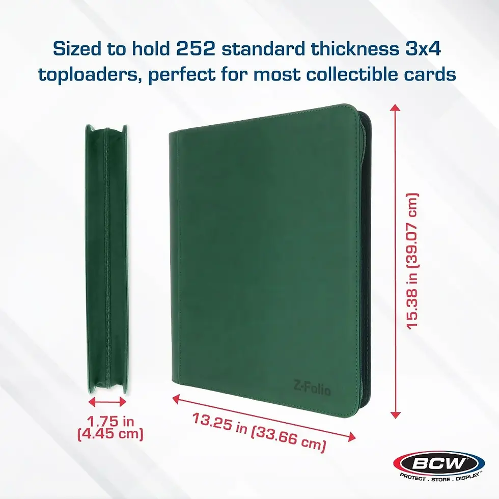 Thumbnail: Z-Folio 9-Pocket LX Album - Toploaders - Green
