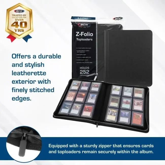 Thumbnail: Z-Folio 9-Pocket LX Album - Toploaders - Black