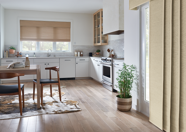 Graber 33389-33190 Natural Shades and Sliding Panels