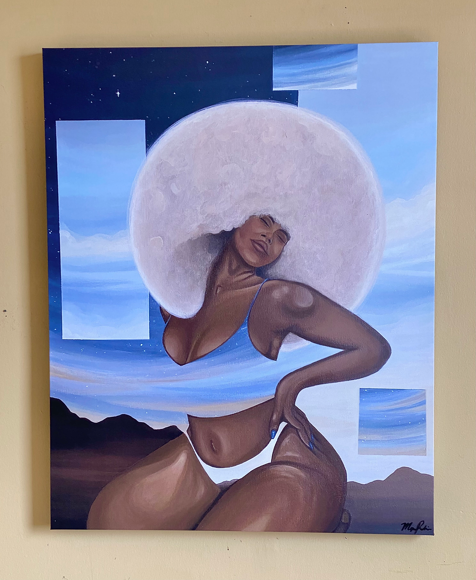 Thumbnail: Canvas Print - She Was the Sun & the Moon