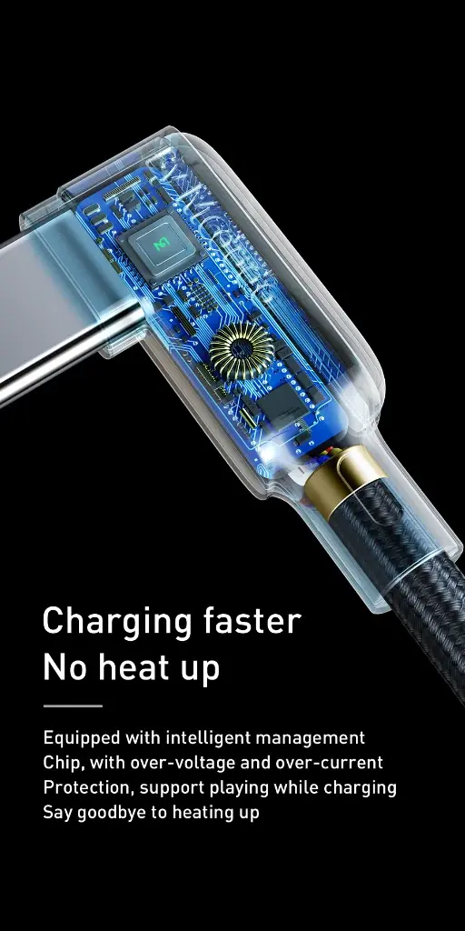Thumbnail: MCDODO Type-C Fast Charge 90 Degree Straight With LED light Long Gaming Data Cab