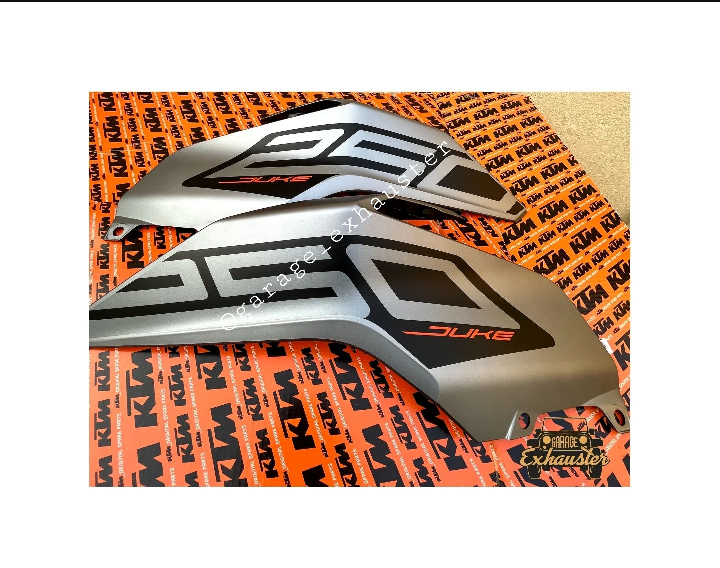 Ktm duke 250 bs6 silver metallic tank fairings