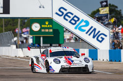 Porsche completing a lap.