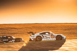 Porsche on a straight away.