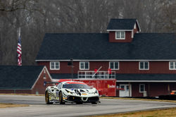 Ferrari rounding a turn.