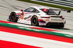 Porsche on a straight away.