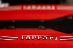 Close up of Ferrari engine block.