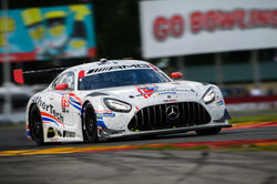 Mercedes on a curve.