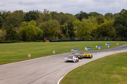 Porsche coming up a straightaway.