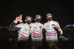 Racing team TV interview.