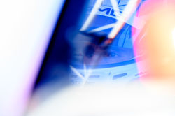 Driver in drivers seat.