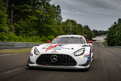 Front view of the Mercedes.