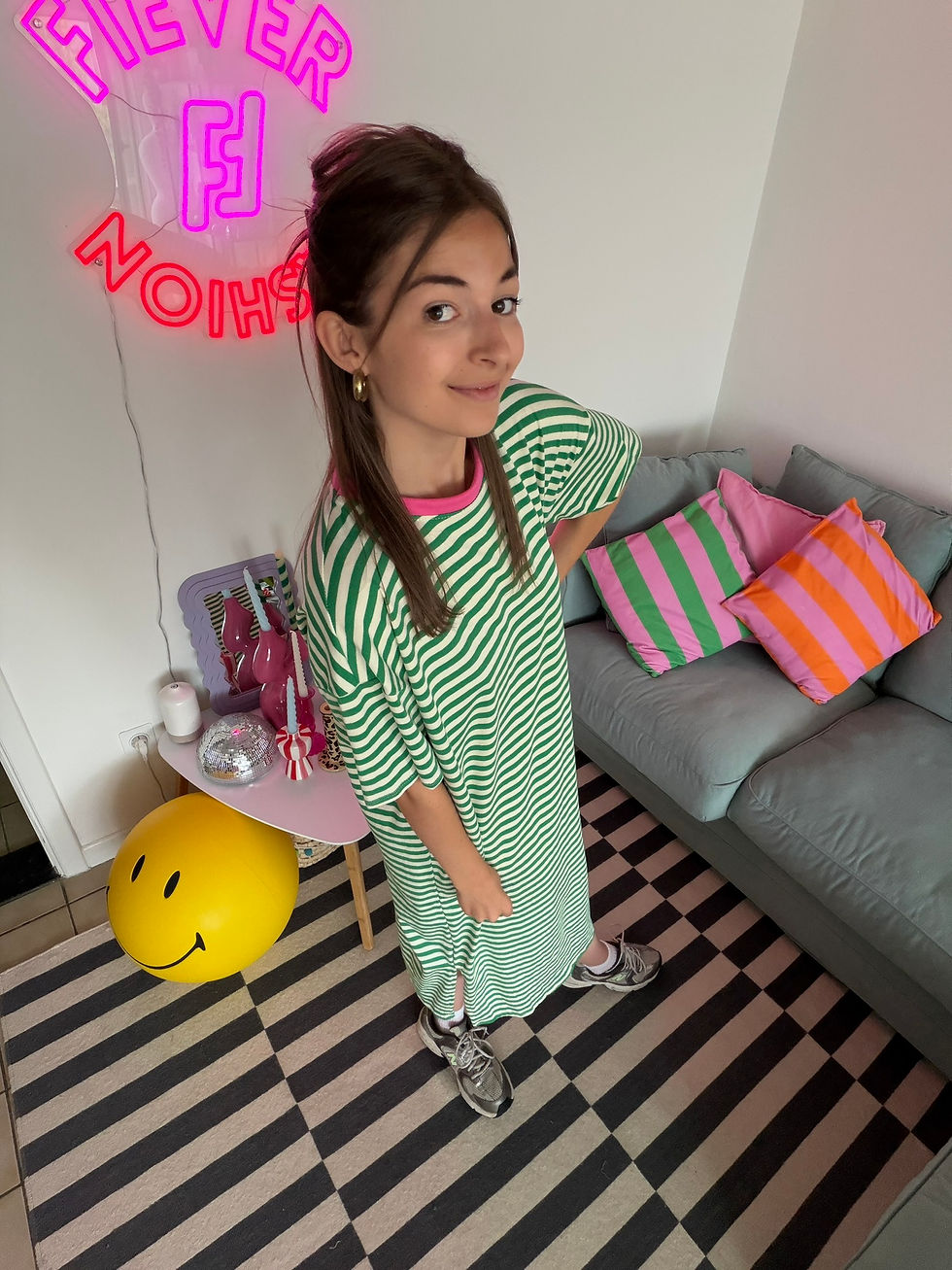 Thumbnail: Fien striped T-shirt dress