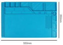 Heat resistant silicon work mat for soldering and repair