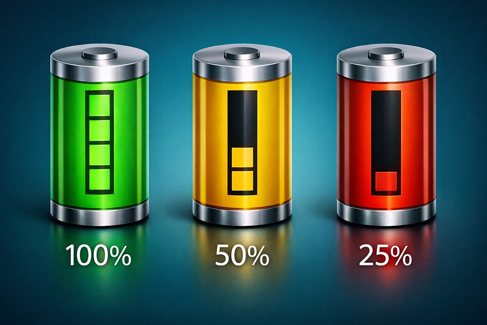 Battery charging levels