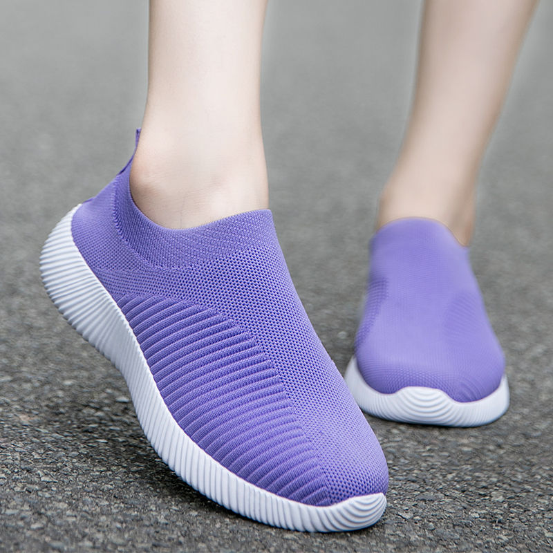Thumbnail: Women Vulcanized Shoes High Quality Women Sneakers Slip On Flats Shoes Women Loa