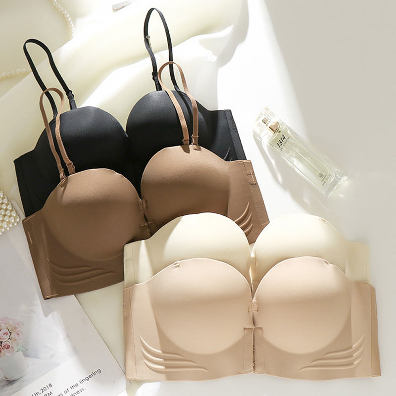 FINETOO Front Closure Sexy Push Up Bra Women Invisible Bras Underwear Lingerie F