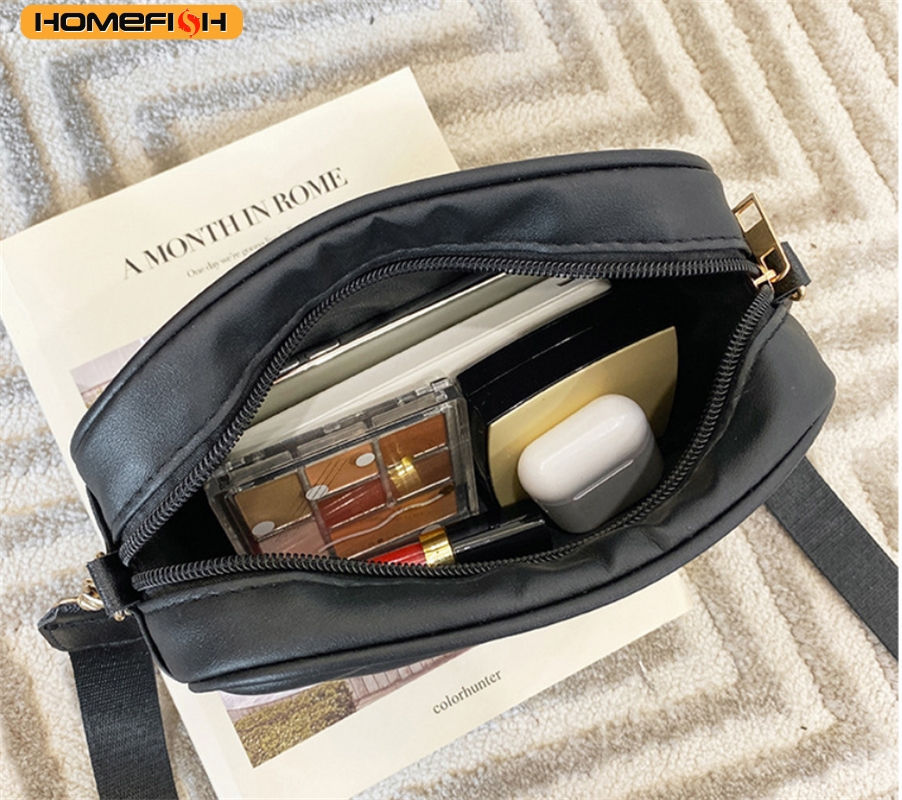 Thumbnail: HOMEFISH High Quality PU Shoulder Bags for Woman's Handbag Simple Crossbody Casu