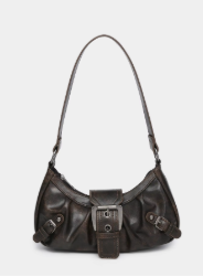 Thumbnail: Shoulder Bags Y2K Retro Style Shoulder Bag, Maillard Pleated Rivet Armpit Bag, F